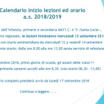 calendario primi giorni scuola SITO